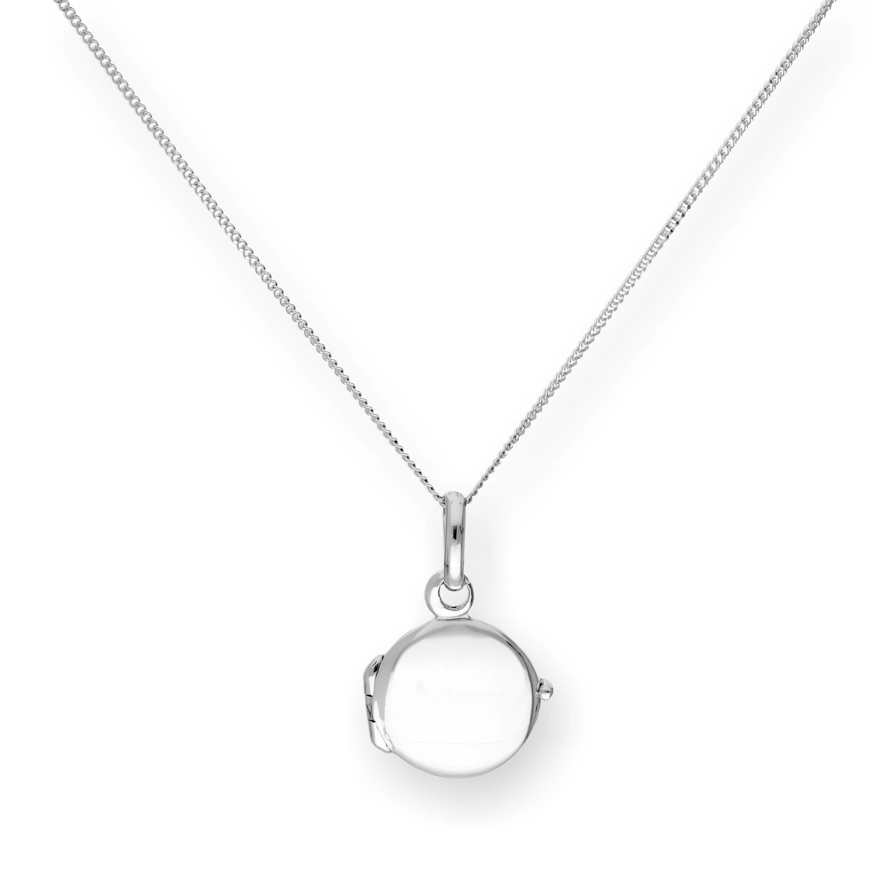 Tiny Sterling Silver Engravable Round Locket on Chain 16 - 22 Inches - Image 5